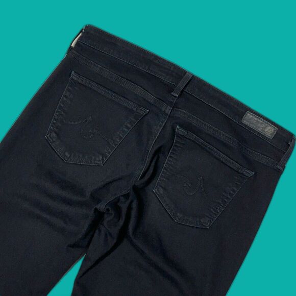 AG Adriano Goldschmied The Stevie Slim Straight Ankle Dark Blue Jeans Women 28R - Picture 2 of 10